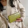 Transfronteiriço 2024 Nova Carteira Feminina Zíper Único Bolsa Longa Clutch Estilo Europeu e Americano PU Stone Pattern Change Mobile Phone Bolsa