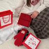 Otoño e invierno Año Nuevo calcetines rojos caja de regalo cumpleaños año festivo rojo media pantorrilla calcetines de algodón peinado regalo de Año Nuevo calcetines de mujer