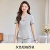 Traje de alta gama de manga corta para mujer, verano, temperamento profesional, ropa de trabajo para recepción de hotel, ropa de trabajo para joyería