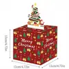 Caixa de Presente com Extração de Dinheiro Tema Natalino Papai Noel Árvore de Natal Caixa Surpresa Criativa Presente para Festa de Feriado