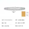 Pulseira tennis de prata S925 com moissanita para mulheres, novo estilo, pulseira banhada a ouro unisex, item mais vendido para vendas transfronteiriças, em estoque