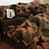 Juego de Colcha de Leche de Terciopelo Espeso Cálido de Invierno Hepburn de Cuatro Piezas, Juego de Funda Nórdica de Felpa de Franela Coral de Tres Piezas