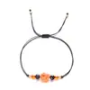 Venta Directa de Fábrica Pulsera Trenzada de Halloween Diseño Oscuro de Nicho Pulsera de Frangipani Calabaza Calavera para Mujer