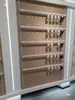 Tienda de ropa blanco y negro tira vertical de pilar A tienda de telefonía móvil estante de tira de tarjetas montado en la pared vitrina columna de escalera de doble orificio engrosada de tira vertical
