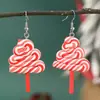 Pendientes de Árbol de Navidad de Colores Mixtos Rojo y Verde Estilo Primera Navidad de Niña Perla Transfronteriza Lindos Pendientes para Niñas Joyería