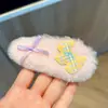 Lindo Pinza para el Cabello de Perrito de Peluche Moño Esponjoso Pinza para el Cabello de Dibujos Animados Dulce y Femenino Accesorios para el Cabello Pinza de Peluche para Flequillo para Mujeres
