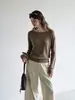 Suéter de hombros descubiertos para mujer, otoño e invierno, camisa base corta de punto, de cintura alta, adecuado para figuras petite, estilo murciélago, otoño e invierno