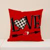 Funda de almohada popular para el Día de San Valentín transfronteriza Poliéster Estampada Decoración del hogar Funda de almohada con forma de corazón Cojín versátil para sofá para sala de estar
