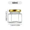 Atacado Frasco Pequeno de Geleia 25ml Garrafa Vazia Vidro Transparente Pote de Mel Frasco de Vidro Selado Sub-Envase