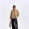 Chamarra bomber retro estilo americano con cuello alto para hombre, colección primavera/otoño 2026, prenda exterior de trabajo moderna con cierre corto