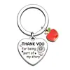 Regalo para maestra regalo de agradecimiento para maestra Día de San Valentín Navidad regalo para maestra Llavero de Manzana de Metal