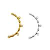 Joyería de Aleación Accesorios DIY Nudo de Bambú Liso Loto Media Pulsera Tubo Curvo Accesorios Pulsera Hecha a Mano Joyería Creativa Personalizada