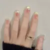 Uñas Postizas Usables, Uñas Usables Hechas a Mano, Uñas Ojo de Gato al por Mayor, Piezas de Uñas Usables, Piezas de Uñas para Manicura Usables Estilo Corto