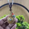 Suprimento direto Ornamento Tibetano Nove Palácios Oito Trigramas Rotativo Dupla Face Estilo Étnico Método Antigo Kodai Yaki Pingente Azul Chaveiro