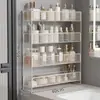 Prateleira de Armazenamento de Cosméticos de Mesa Prateleira de Armazenamento Multicamadas Bancada de Banheiro Skincare Cesta de Armazenamento Multicamadas Montada na Parede