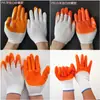 Directo de Fábrica nylon pvc guantes de goma para colgar naranja recubrimiento protector sumergido colgado completo semi-colgado guantes de protección laboral