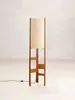 Luminária de Piso de Madeira Maciça Usada para Quarto Sala de Estar Designer Ajustável SantaTMM Estilo Wabi-Sabi Atmosfera Retrô Luminária de Mesa