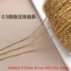 Acero Inoxidable Chapado al Vacío Color Oro/Acero Cadena de Bolas de Presión Lateral Cadena para Clavícula Hecha a Mano DIY Material de Cadena Fina