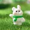 Novo casal Série Coelho micro paisagismo jardinagem DIY acessórios bola de cristal fofo fofo coelho branco resina ornamentos