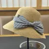 Chapéu de Palha Estilo Hepburn Vintage Francês para Mulheres, Chapéu com Proteção Solar para Passeios, Férias na Praia, Chapéu de Palha Emagrecedor