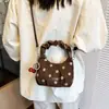 Bolso Cuadrado Pequeño de Mano de Lunares para Mujer, Bolso de Hombro Simple de Nicho, Bolso Cruzado de Moda Estilo Coreano con Sentido de Diseño Individual, 2026