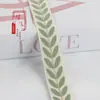 Cinta Jacquard Hoja Simple de 2.5cm Decoración de Ventana Textil para el Hogar Decoración de Ropa Accesorios de Encaje Hechos a Mano DIY G3265