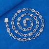 Collar de Joyería de Piedras Preciosas de Colores de 8 mm Transfronterizo Europeo y Americano Accesorios Hip-Hop para Hombres Cadena Versátil de Zirconia Nariz de Cerdo Hecho a Medida