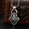 Colgante de plata de ley s925 al por mayor para hombre y mujer, cruz, patrón de cruz, hueco, plata tailandesa, joyería antigua vintage