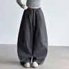 Pantalones casuales nuevos de otoño para niñas mayores, ropa infantil, pantalones curvos para niñas, estilo 'old money' holgado, pantalones tipo globo relajados