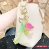 Llavero de Botella de Arena Movediza Hada Delfín, Colgante Exquisito y Lindo de Botella a la Deriva para Coche, Decoración de Mochila, Pequeño Regalo