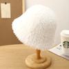2024 Nuevo Sombrero de Cubo con Textura de Piel para Otoño e Invierno, Sencillo Elegante, Elegante y a la Moda, Pequeño Sombrero de Pescador de Gama Alta que Resalta el Rostro Sin