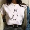 Nova Camiseta Feminina Manga Curta Morcego Roupas Abstratas Tee Tshirt