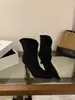Botas de tacón alto de punta fina estilo retro Chuyuji para mujer, botines cortos elegantes para otoño e invierno, botas de moda que estilizan la pantorrilla