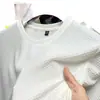 Playera de Malla de Bambú Seda de Hielo para Hombre, Manga Corta, Cuello Redondo, Estilo Nuevo 2026, Camiseta Base de Media Manga para Hombre, Top de Verano de Color Sólido para Hombre