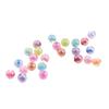 Acessórios DIY contas redondas de plástico transparente colorido AB furo reto contas de cor céu estrelado lindas pulseira de contas contas de enfiar