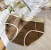 Ropa interior para niñas Algodón puro Entrepierna antibacteriana Cintura media Sin costuras Estilo Maillard Levanta glúteos Deportivos Transpirables Pantalones cortos tipo triángulo para mujer