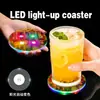 FGTYU006 Posavasos Acrílico Luminoso Navideño Transfronterizo Posavasos con Luz LED para Fiesta Navideña Decoración de Bar