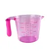 Copo medidor de plástico PS de grau alimentício de 1000ml, com marcações e uma alça antiderrapante, para uso na cozinha e em panificação