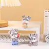 Superventas Gris La Maravillosa Búsqueda de Gris Caja Ciega Flocada Figura de Perro de Moda Decoración de Oficina Regalo Lindo y Creativo