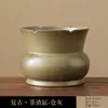Cerâmica Rústica Girassol Boca Jian Lavagem de Chá Água Pote de Resíduos de Chá Cerâmico Bandeja de Água para Chá de Mesa Pote de Resíduos de Chá Balde de Chá Doméstico Bacia de Água para Chá