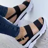 Sandalias de cuña estilo dulce de talla grande para mujer de comercio exterior, nuevas de verano 2026, venta al por mayor desde el fabricante