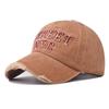 Boné de Baseball Bordado Estilo Rua Vintage Desgastado de Nova York para Homens e Mulheres, Boné de Personalidade para Exterior, Chapéu de Nova York