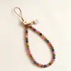 Corrente de Celular de Ametista Natural, Cordão para Celular, Pulseira Estilo Chinês Pingente Fivela de Cristal Torre Amarela, Venda Quente Atacado