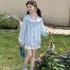 Roupa de Proteção Solar de Renda para Meninas, Estilo Leve de Verão, Nova Moda de Verão 2026, Camisa Estilosa com Proteção UV para Crianças, Ar Condicionado