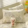 Un Par de Fundas de Almohada de Algodón con Dibujos 48X74 Fundas de Almohada Domésticas para Niños Funda Protectora de Almohada Individual para Dormitorio