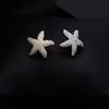 Brincos de estrela do mar com diamantes completos personalizados transfronteiriços, próxima parada, estrela de partida, mesmo estilo, brincos simples, todos combinados, estrelas de alta qualidade