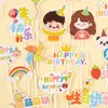 Decoraciones para pastel de cumpleaños de niños de moda roja te desean un feliz cumpleaños tarjeta de oso adorno para hornear