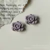 Acessórios de aplique de flor de floco fosco em resina para brincos feitos à mão DIY, adereços de cabeça, capas de celular, material de botão
