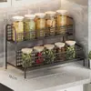 Estante de Especias para Cocina Encimera Condimentos Botellas de Salsa de Soja Vinagre Sal Especias Estante de Almacenamiento Multifuncional de Escritorio de Múltiples Capas