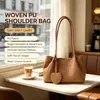Bolsa de ombro com padrão trançado transfronteiriço da moda, nova bolsa tote outono/inverno 2026, bolsa de mamãe fashion, bolsa para o dia a dia para mulheres